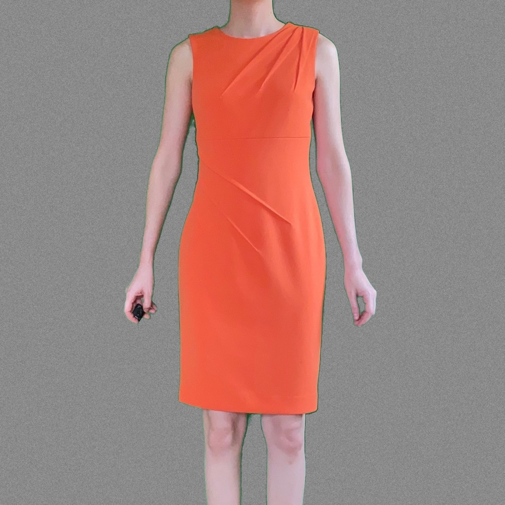 Orange Business/Office Dress